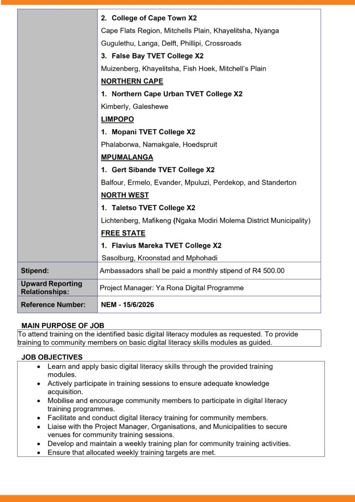 YA RONA DIGITAL PROGRAMME X32 advertisement ambassadors tvet colleges final page 0002